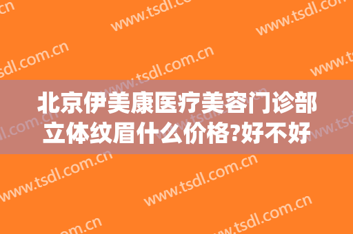 北京伊美康医疗美容门诊部立体纹眉什么价格?好不好?(伊美医疗整形美容怎么样)