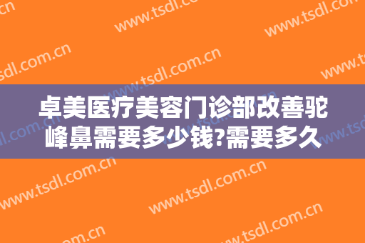 卓美医疗美容门诊部改善驼峰鼻需要多少钱?需要多久恢复?
