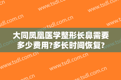 大同凤凰医学整形长鼻需要多少费用?多长时间恢复?