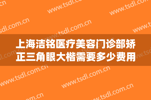 上海洁铭医疗美容门诊部矫正三角眼大楷需要多少费用?怎么样?(上海洁铭医疗美容门诊部有限公司)