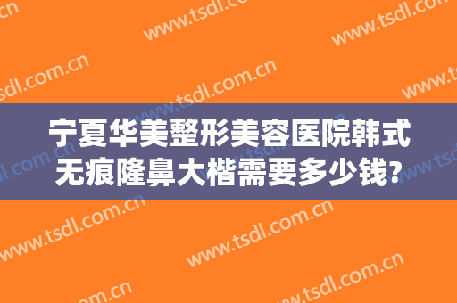宁夏华美整形美容医院韩式无痕隆鼻大楷需要多少钱?靠谱吗?(韩式无痕隆胸整形医院)