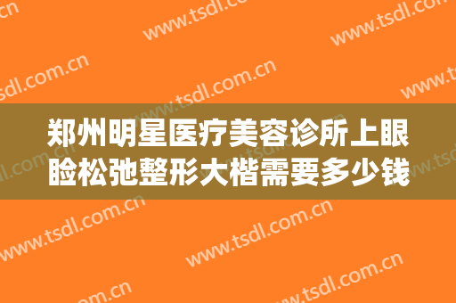 郑州明星医疗美容诊所上眼睑松弛整形大楷需要多少钱?靠谱吗?(郑州整形医生)