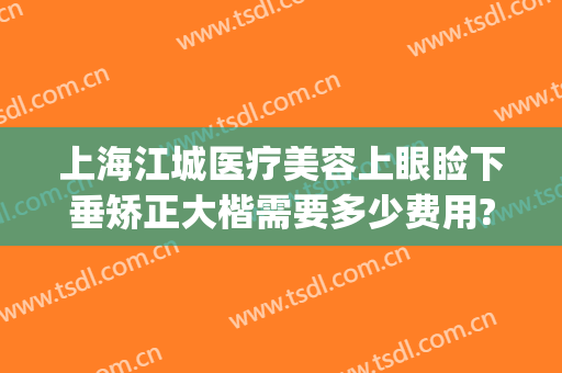 上海江城医疗美容上眼睑下垂矫正大楷需要多少费用?有哪些优势?(上海眼皮下垂矫正医院哪个好)
