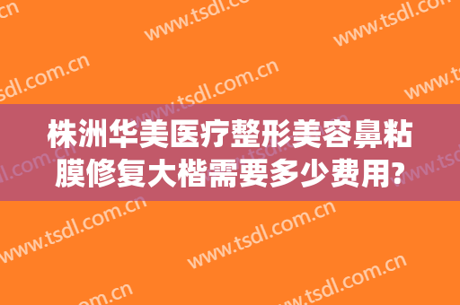 株洲华美医疗整形美容鼻粘膜修复大楷需要多少费用?需要多久恢复?(株洲整形美容医院费用)