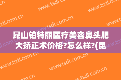 昆山铂特丽医疗美容鼻头肥大矫正术价格?怎么样?(昆山铂特丽医疗美容医院怎么样)