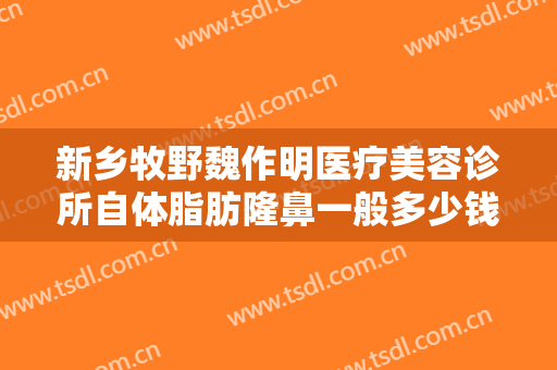 新乡牧野魏作明医疗美容诊所自体脂肪隆鼻一般多少钱?多长时间恢复?