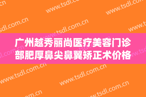 广州越秀丽尚医疗美容门诊部肥厚鼻尖鼻翼矫正术价格表!贵不贵?(越秀整容医院)