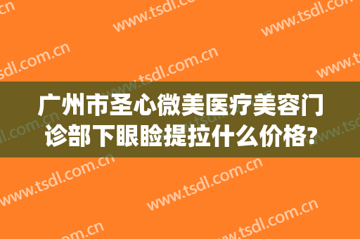 广州市圣心微美医疗美容门诊部下眼睑提拉什么价格?怎么样?(美圣医疗美容整形怎么样)