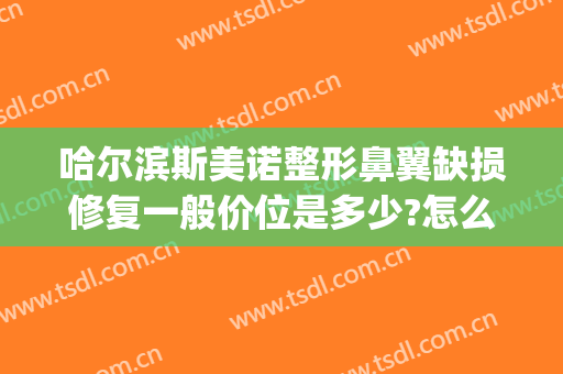 哈尔滨斯美诺整形鼻翼缺损修复一般价位是多少?怎么样?(哈尔滨斯美诺整形医院好么)