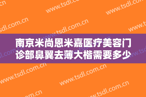 南京米尚恩米嘉医疗美容门诊部鼻翼去薄大楷需要多少钱?可靠吗?