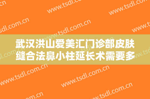 武汉洪山爱美汇门诊部皮肤缝合法鼻小柱延长术需要多少钱?有哪些优势?