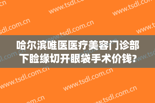 哈尔滨唯医医疗美容门诊部下睑缘切开眼袋手术价钱?效果怎么样?(正规医院割眼袋)