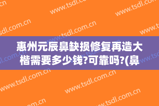 惠州元辰鼻缺损修复再造大楷需要多少钱?可靠吗?(鼻小柱修复大概多少钱?)