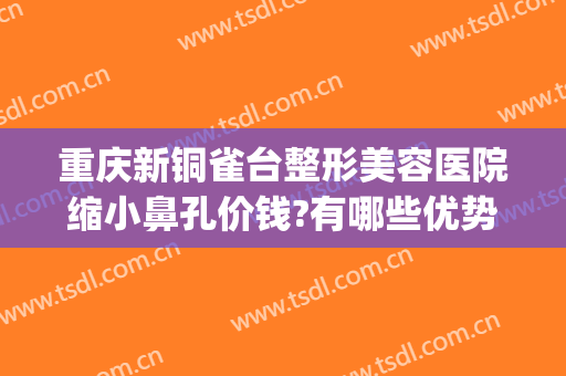 重庆新铜雀台整形美容医院缩小鼻孔价钱?有哪些优势?(重庆新铜雀台整形美容医院电话)