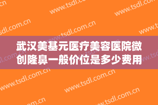 武汉美基元医疗美容医院微创隆鼻一般价位是多少费用?贵不贵?(微美医疗整形医院)