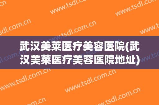 武汉美莱医疗美容医院(武汉美莱医疗美容医院地址)