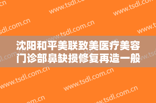 沈阳和平美联致美医疗美容门诊部鼻缺损修复再造一般价位是多少?贵不贵?