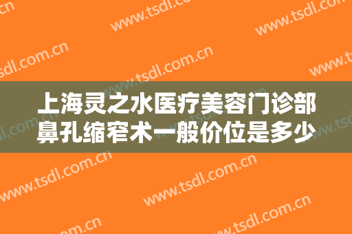 上海灵之水医疗美容门诊部鼻孔缩窄术一般价位是多少?有哪些优势?