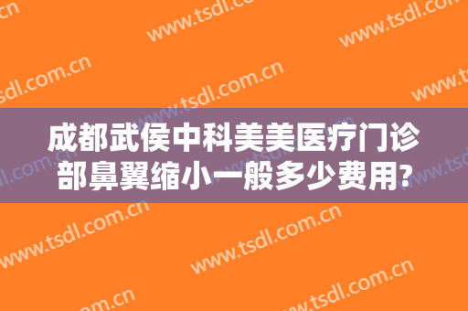 成都武侯中科美美医疗门诊部鼻翼缩小一般多少费用?多长时间恢复?
