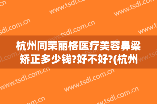 杭州同荣丽格医疗美容鼻梁矫正多少钱?好不好?(杭州同荣丽格整形医院正规吗)