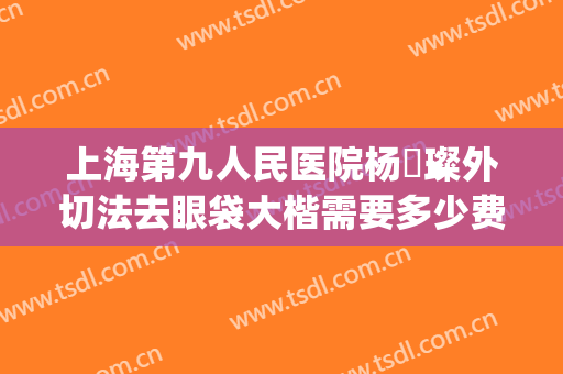 上海第九人民医院杨珵璨外切法去眼袋大楷需要多少费用?可靠吗?(上海第九整形美容医院割眼袋)