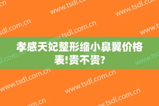 孝感天妃整形缩小鼻翼价格表!贵不贵?