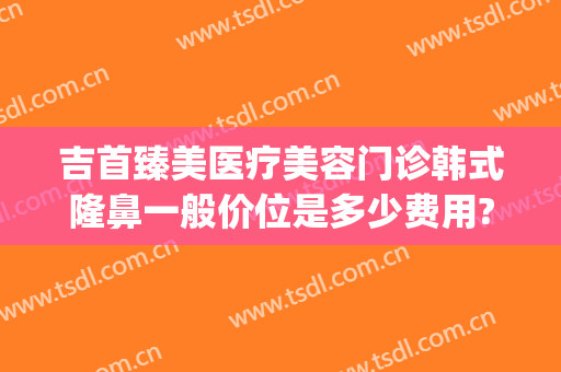 吉首臻美医疗美容门诊韩式隆鼻一般价位是多少费用?贵不贵?(吉首人民医院整形科)