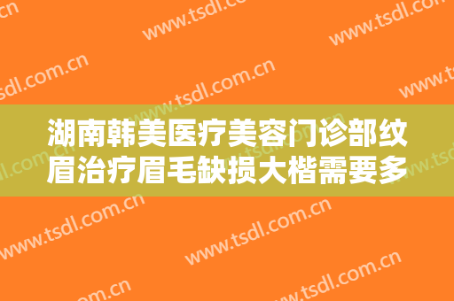 湖南韩美医疗美容门诊部纹眉治疗眉毛缺损大楷需要多少费用?可靠吗?