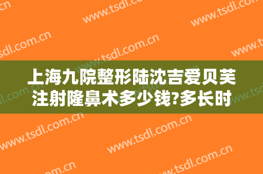 上海九院整形陆沈吉爱贝芙注射隆鼻术多少钱?多长时间恢复?