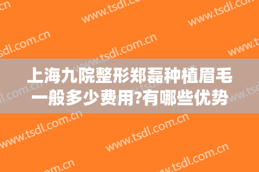 上海九院整形郑磊种植眉毛一般多少费用?有哪些优势?(上海九院可以种植眉毛吗)