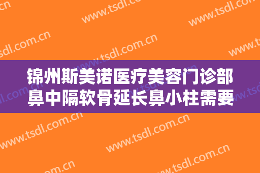 锦州斯美诺医疗美容门诊部鼻中隔软骨延长鼻小柱需要多少钱?需要多久恢复?