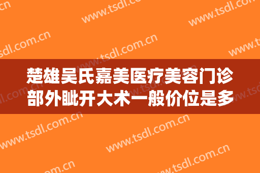 楚雄吴氏嘉美医疗美容门诊部外眦开大术一般价位是多少?靠谱吗?(楚雄吴氏嘉美整形医院)