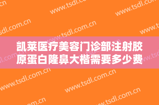 凯莱医疗美容门诊部注射胶原蛋白隆鼻大楷需要多少费用?可靠吗?