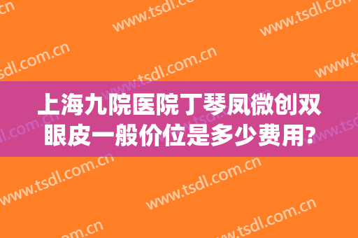 上海九院医院丁琴凤微创双眼皮一般价位是多少费用?贵不贵?(上海九院双眼皮丁伟)