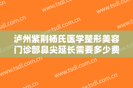 泸州紫荆杨氏医学整形美容门诊部鼻尖延长需要多少费用?效果怎么样?