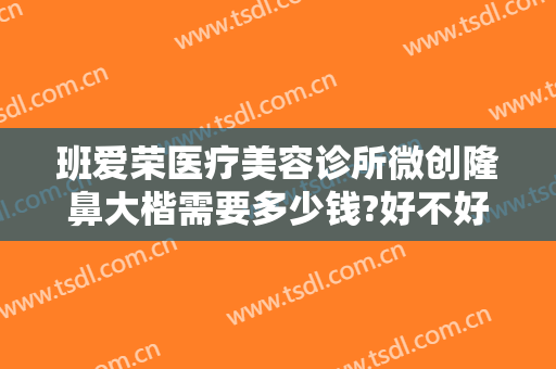 班爱荣医疗美容诊所微创隆鼻大楷需要多少钱?好不好?