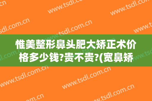 惟美整形鼻头肥大矫正术价格多少钱?贵不贵?(宽鼻矫正价格)