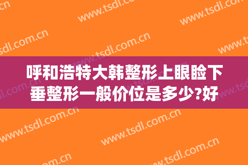 呼和浩特大韩整形上眼睑下垂整形一般价位是多少?好不好?(呼和浩特大韩整形医院地址)