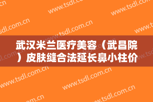 武汉米兰医疗美容（武昌院）皮肤缝合法延长鼻小柱价格表!怎么样?