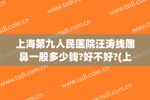 上海第九人民医院汪涛线雕鼻一般多少钱?好不好?(上海九院谁做鼻子好看)