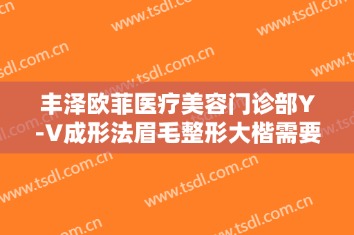丰泽欧菲医疗美容门诊部Y-V成形法眉毛整形大楷需要多少费用?怎么样?