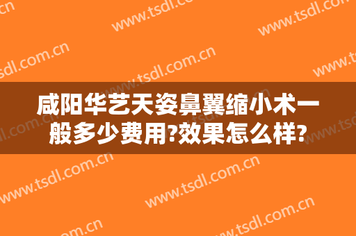 咸阳华艺天姿鼻翼缩小术一般多少费用?效果怎么样?