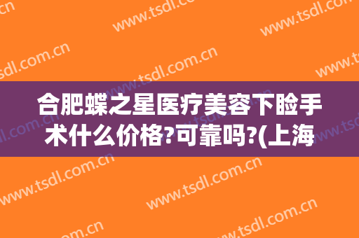 合肥蝶之星医疗美容下睑手术什么价格?可靠吗?(上海蝶美医疗整形医院)