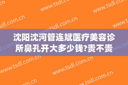 沈阳沈河管连斌医疗美容诊所鼻孔开大多少钱?贵不贵?(沈阳整形医生管连斌)