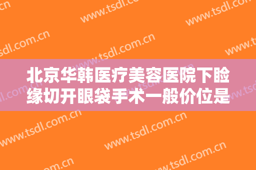 北京华韩医疗美容医院下睑缘切开眼袋手术一般价位是多少钱?贵不贵?