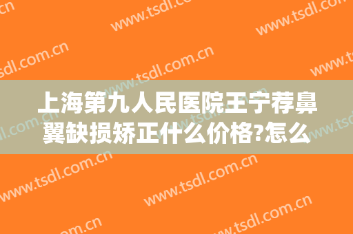 上海第九人民医院王宁荐鼻翼缺损矫正什么价格?怎么样?(上海九院缩鼻翼多少钱)