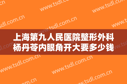 上海第九人民医院整形外科杨丹苓内眼角开大要多少钱?贵不贵?