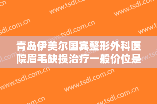 青岛伊美尔国宾整形外科医院眉毛缺损治疗一般价位是多少费用?效果怎么样?