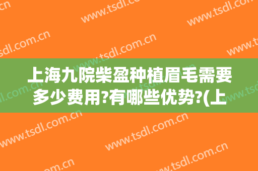 上海九院柴盈种植眉毛需要多少费用?有哪些优势?(上海九院植眉怎么样)