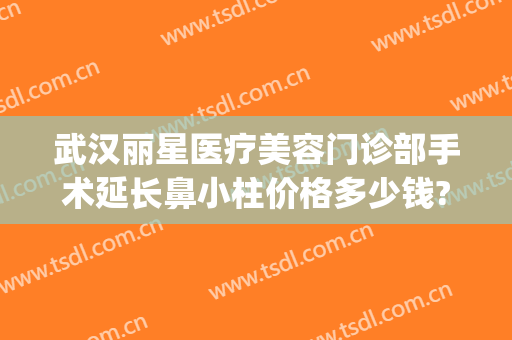 武汉丽星医疗美容门诊部手术延长鼻小柱价格多少钱?有哪些优势?(丽星整形医疗美容)